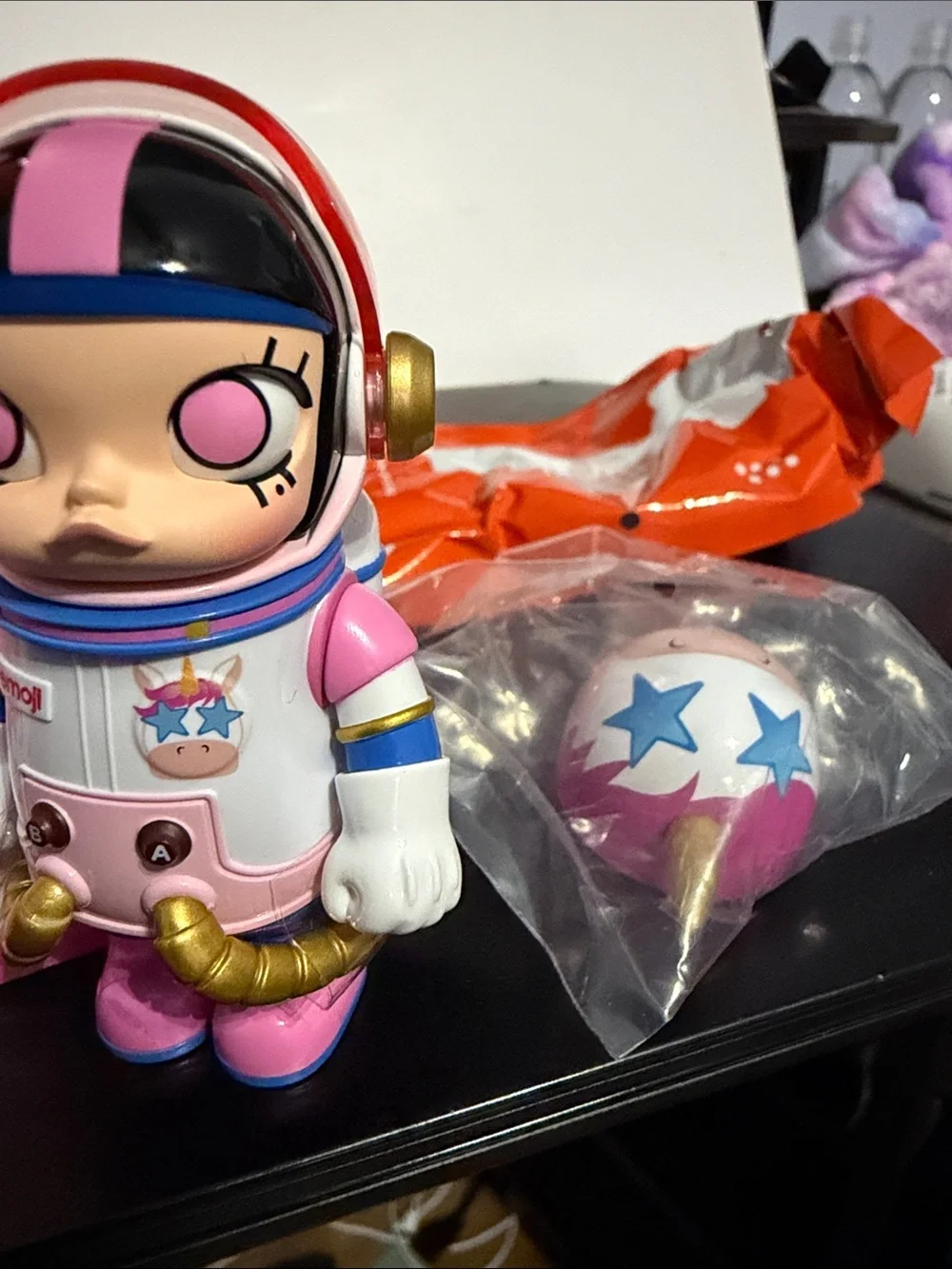 Pop Mart Space Molly Emoji Series 100% Unicorn Figure - complete